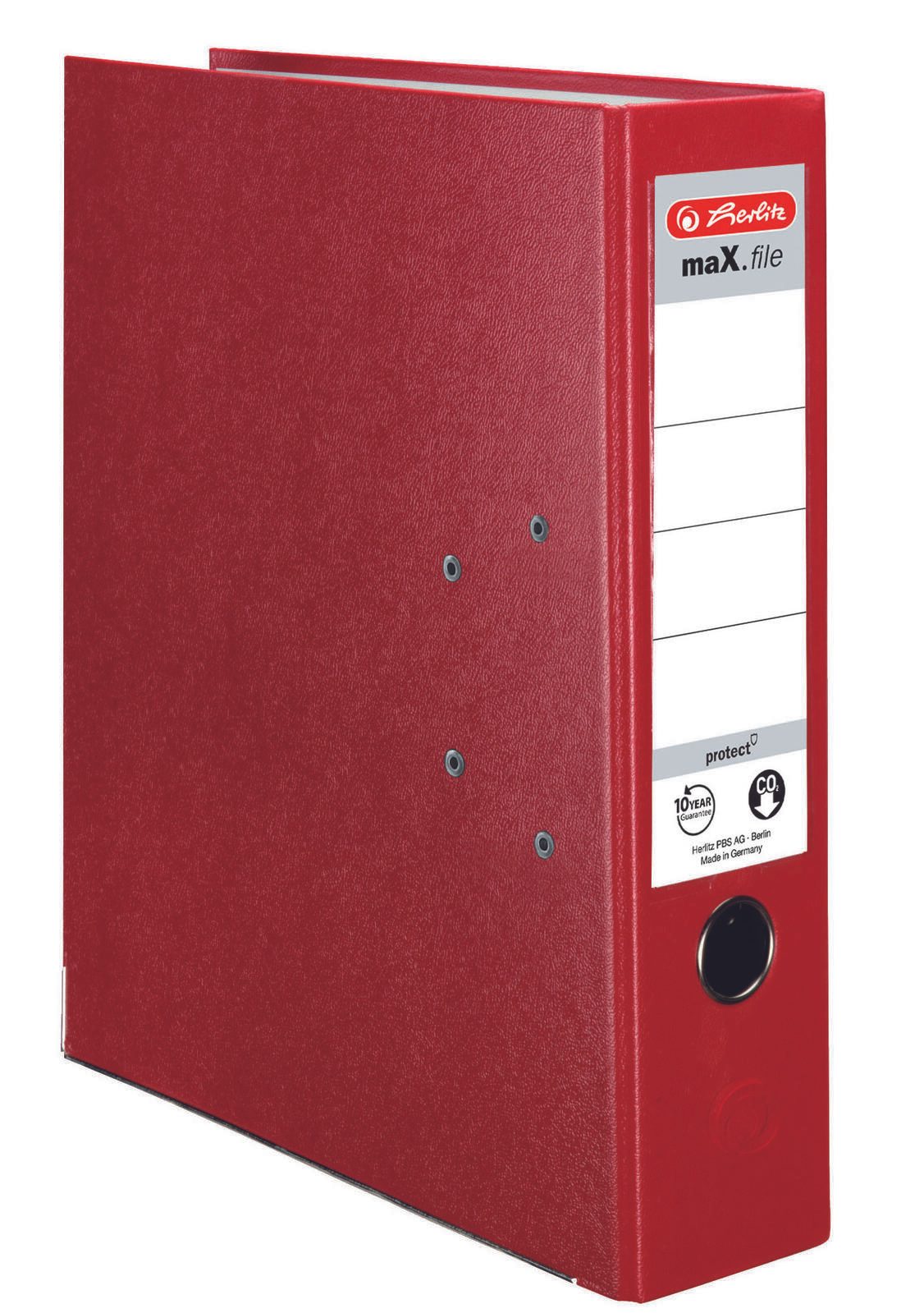 herlitz Ordner Rückenbreite 8 cm DIN A4 Kunststoff rot
