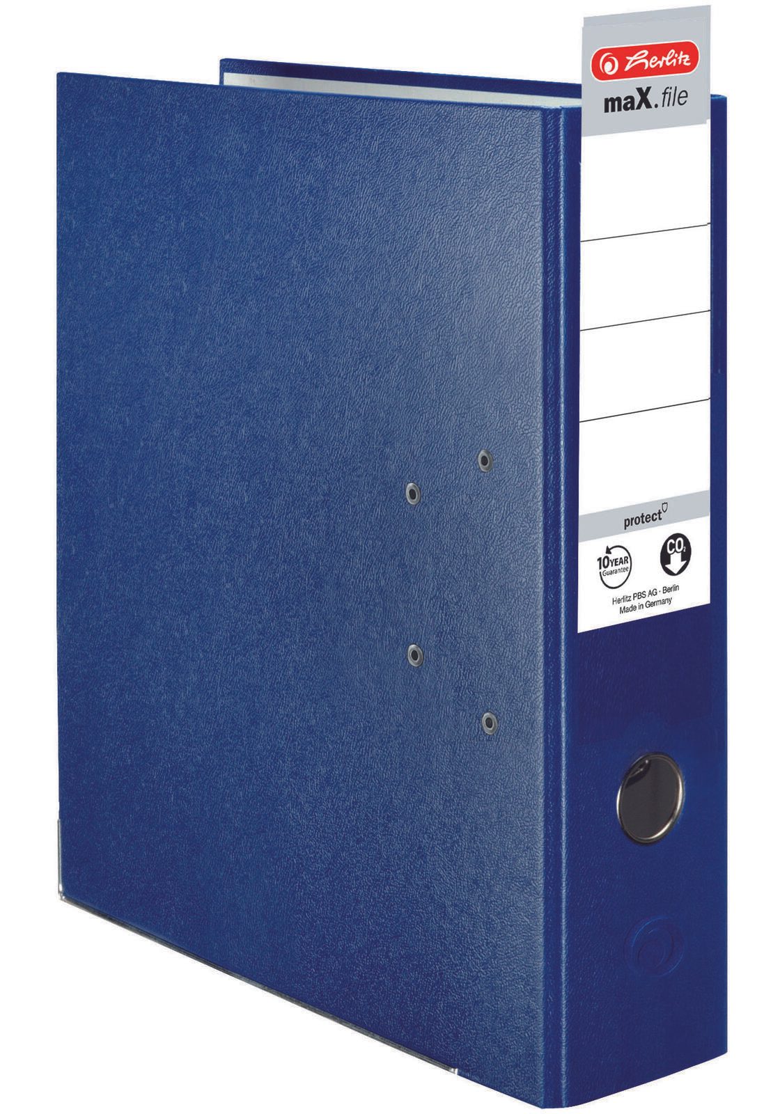 herlitz Ordner Rückenbreite 8 cm DIN A4 Kunststoff blau