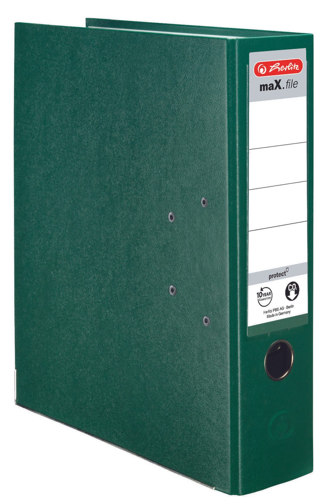 herlitz Ordner Rückenbreite 8 cm DIN A4 Kunststoff grün