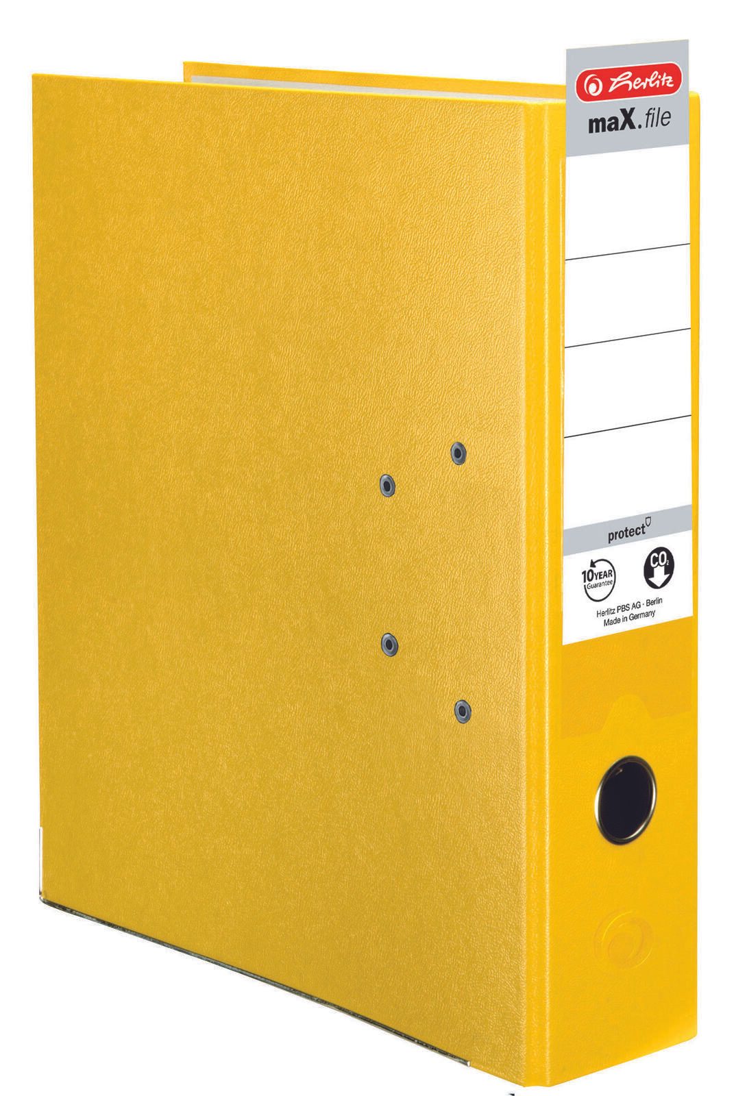 herlitz Ordner Rückenbreite 8 cm DIN A4 Kunststoff gelb