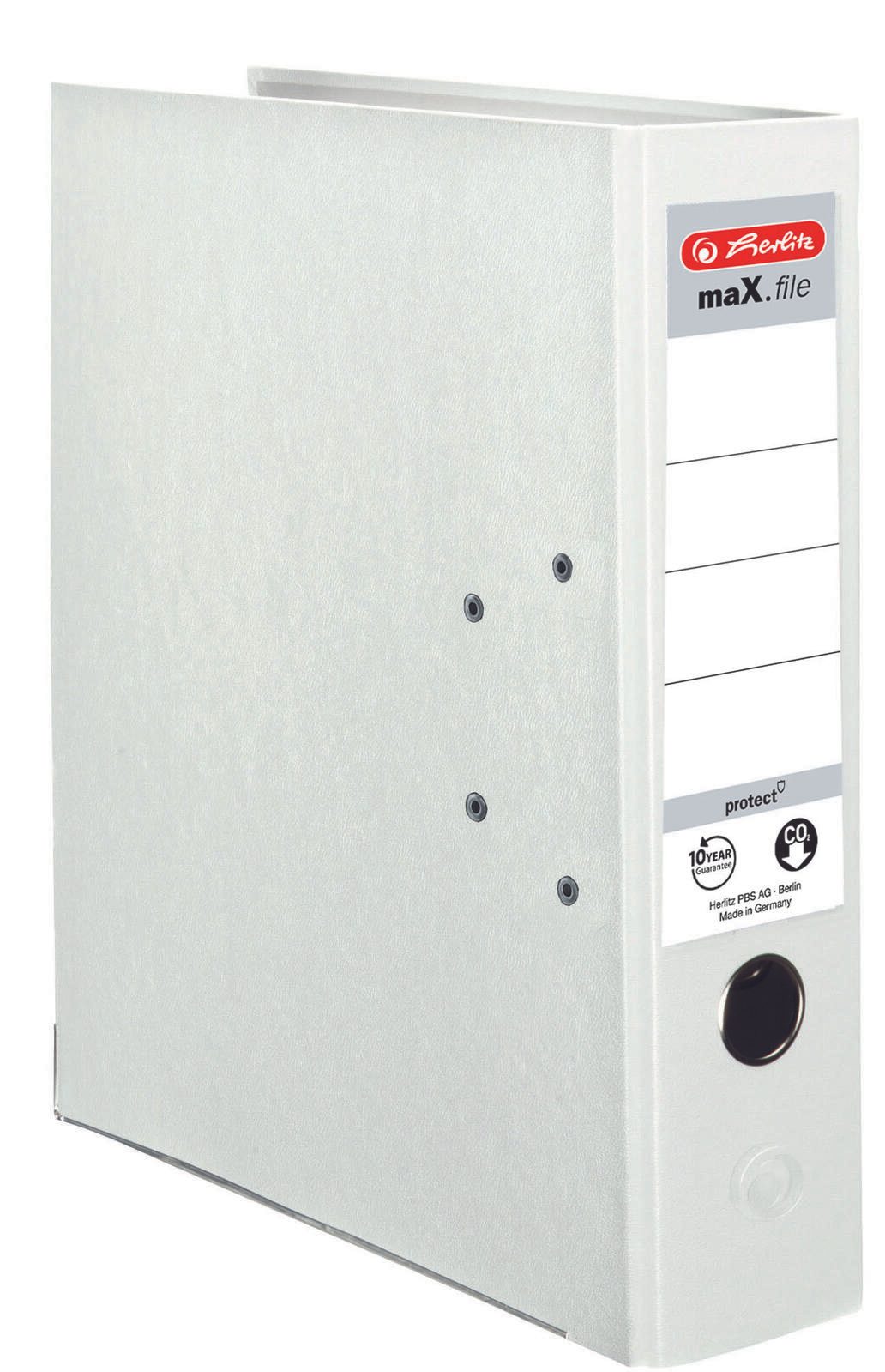 herlitz Ordner Rückenbreite 8 cm DIN A4 Kunststoff weiß