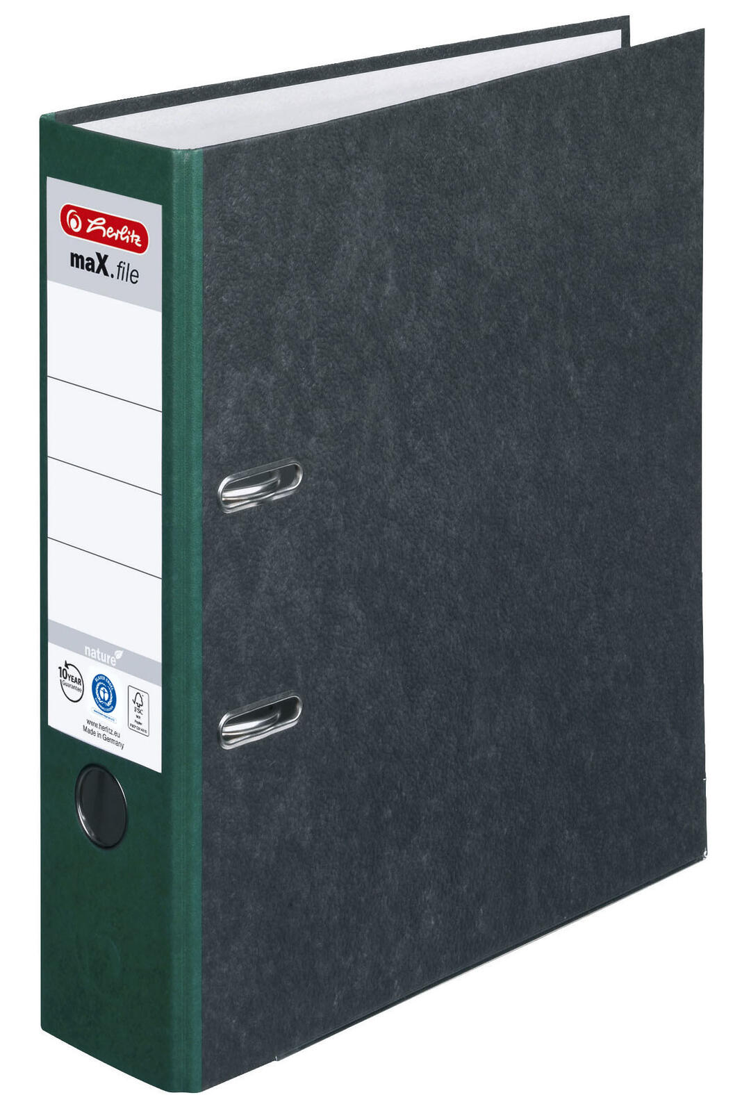 herlitz Ordner Rückenbreite 8 cm DIN A4 Karton rot marmoriert