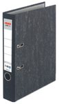 herlitz Ordner Rückenbreite 5 cm DIN A4 Karton schwarz marmoriert