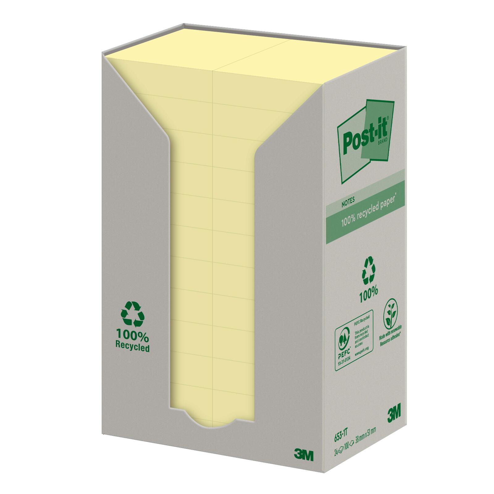 Post-it® Recycling Notes Haftnotizen 5,1 x 3,8 cm