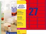 AVERY Zweckform Etiketten L6003-25 rot 63,5 x 29,6 mm
