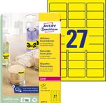 AVERY Zweckform Etiketten L6004-25 gelb 63,5 x 29,6 mm