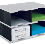styro Styrodoc Jumbo Grundeinheit Sortierstation DIN C4 4 -Fach grau/schwarz