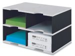 styro Styrodoc Jumbo Grundeinheit Sortierstation DIN C4 4 -Fach grau/schwarz