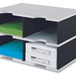 styro Styrodoc Jumbo Grundeinheit Sortierstation DIN C4 4 -Fach grau/schwarz
