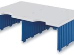 styro Styrodoc Jumbo Aufbaueinheit Sortierstation DIN C4 2 -Fach grau/blau