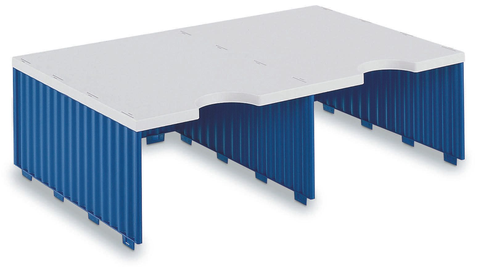 styro Styrodoc Jumbo Aufbaueinheit Sortierstation DIN C4 2 -Fach grau/blau