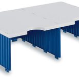 styro Styrodoc Jumbo Aufbaueinheit Sortierstation DIN C4 2 -Fach grau/blau