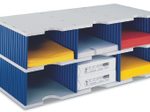 styro Styrodoc Jumbo Grundeinheit Sortierstation DIN C4 6 -Fach grau/blau
