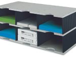 styro Styrodoc Jumbo Grundeinheit Sortierstation DIN C4 6 -Fach grau/schwarz