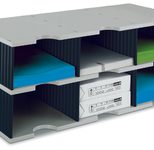 styro Styrodoc Jumbo Grundeinheit Sortierstation DIN C4 6 -Fach grau/schwarz