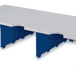 styro Styrodoc Jumbo Aufbaueinheit Sortierstation DIN C4 3 -Fach grau/blau