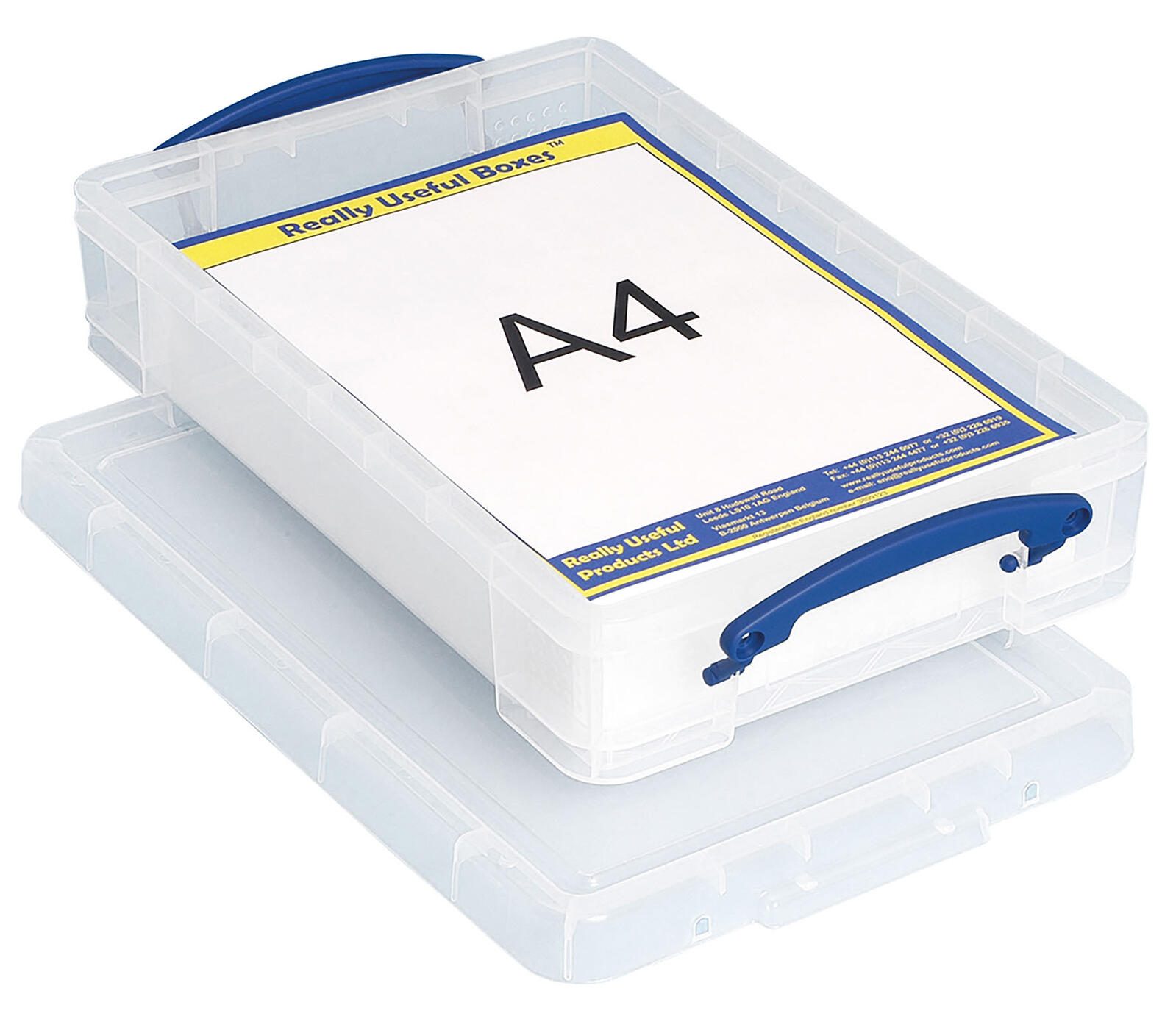 Really Useful Box Aufbewahrungsbox 4,0 l - 39,5 x 25,5 x 8,8 cm transparent