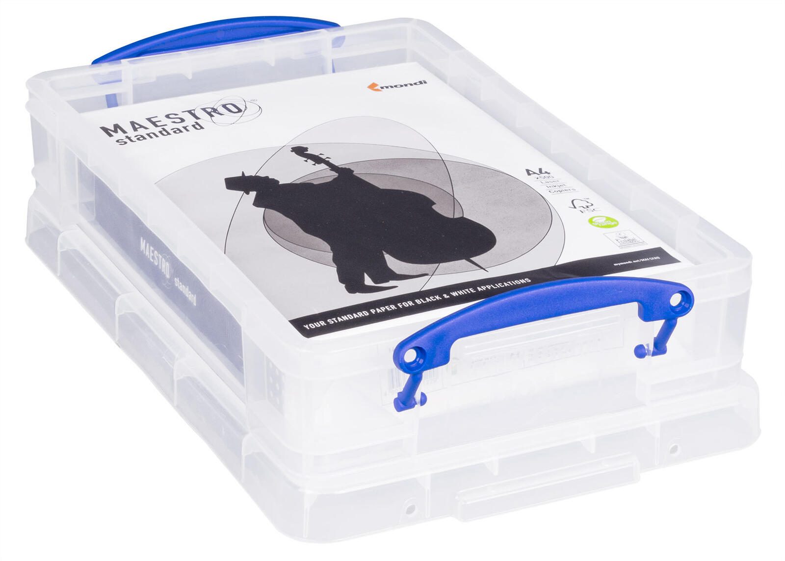 Really Useful Box Aufbewahrungsbox 4,0 l - 39,5 x 25,5 x 8,8 cm transparent