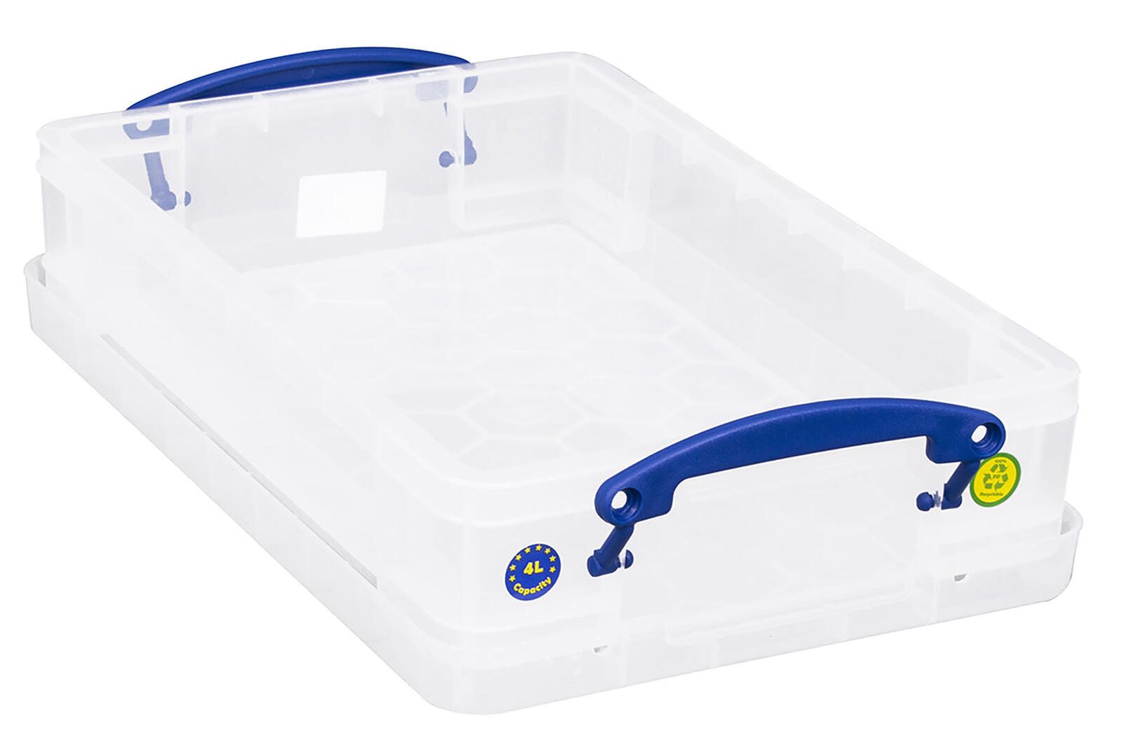Really Useful Box Aufbewahrungsbox 4,0 l - 39,5 x 25,5 x 8,8 cm transparent
