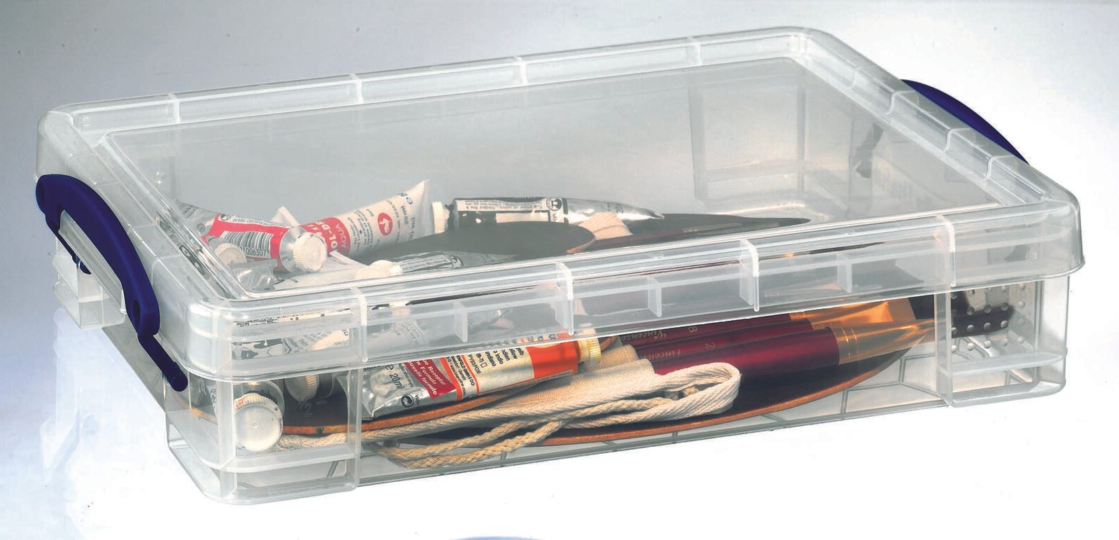 Really Useful Box Aufbewahrungsbox 4,0 l - 39,5 x 25,5 x 8,8 cm transparent