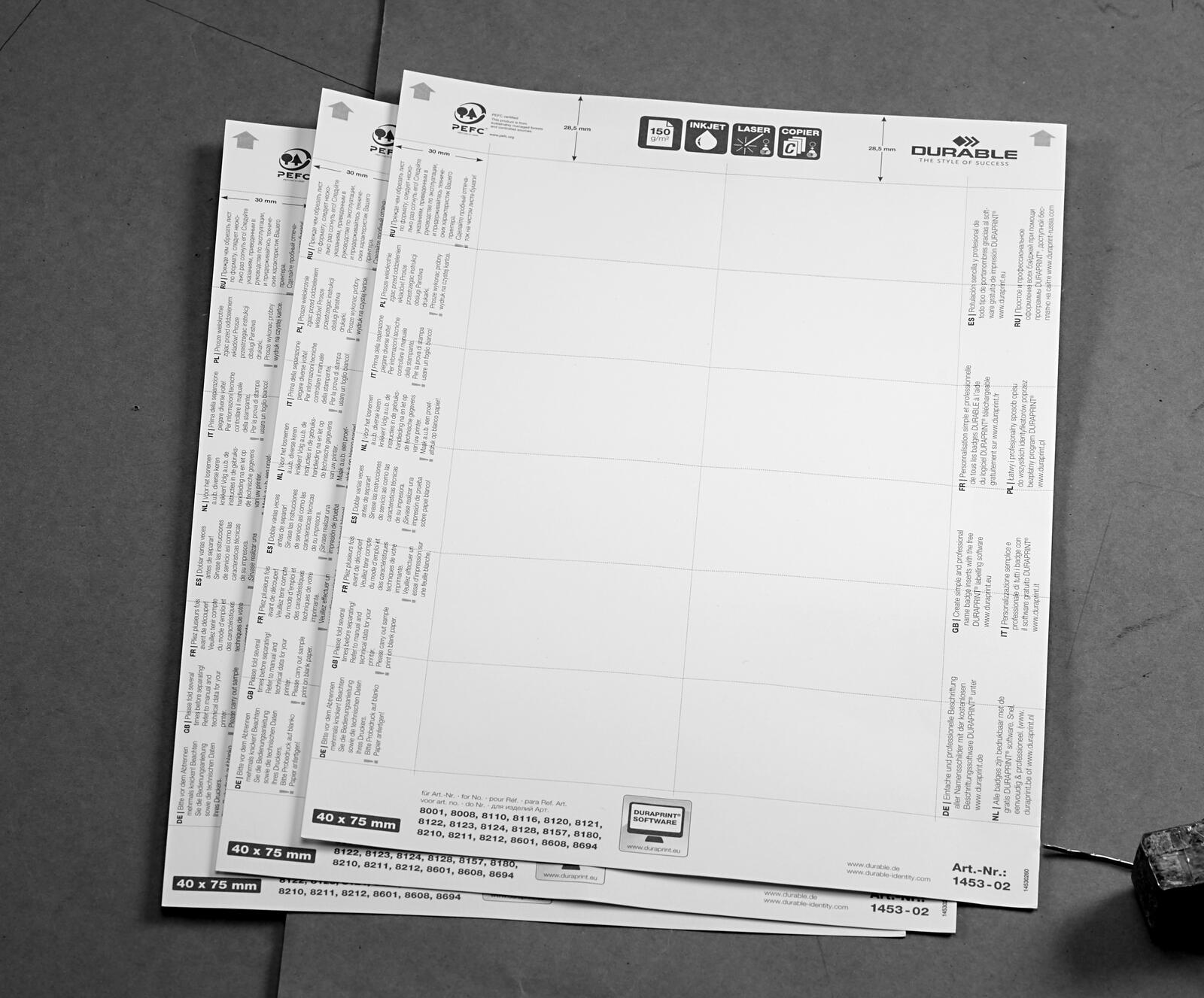DURABLE Namensschilder transparent 9 cm x 5.4 cm