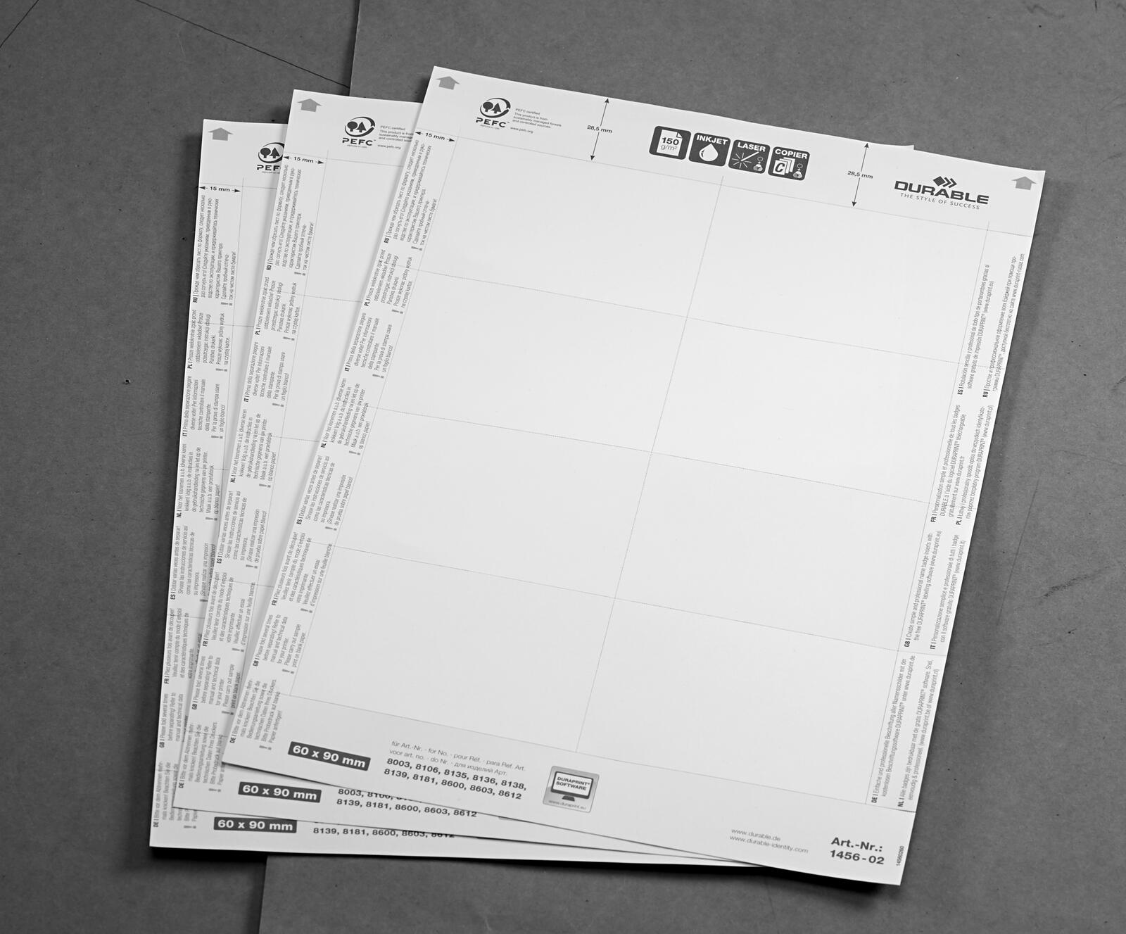 DURABLE Namensschilder transparent 9 cm x 6 cm