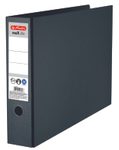 herlitz Ordner Rückenbreite 7.5 cm DIN A3 quer Karton schwarz marmoriert