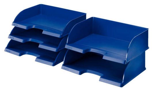 LEITZ Briefablage Jumbo quer Plus DIN A4 quer blau