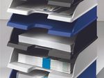 LEITZ Briefablage Jumbo quer Plus DIN A4 quer blau