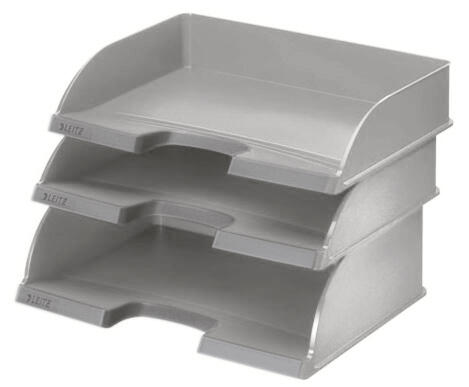 LEITZ Briefablage Jumbo quer Plus DIN A4 quer grau