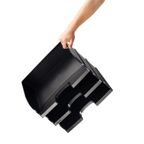 LEITZ Briefablage Jumbo quer Plus DIN A4 quer schwarz