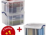 Really Useful Box Aufbewahrungsboxen 3x 35,0 l transparent 48,0 x 39,0 x 31,0 cm + GRATIS 1 St.