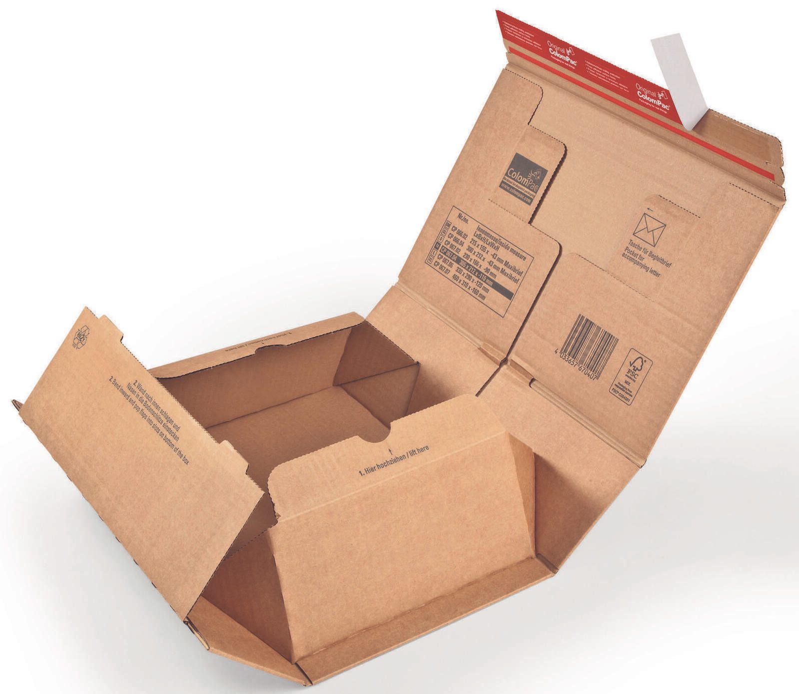 ColomPac® Versandkartons 30,0 x 21,2 x 4,3 cm
