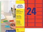 AVERY Zweckform Etiketten L6034-20 rot 63,5 x 33,9 mm
