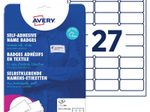 AVERY Zweckform Namensetiketten L4784-20 weiß 63,5 x 29,6 mm