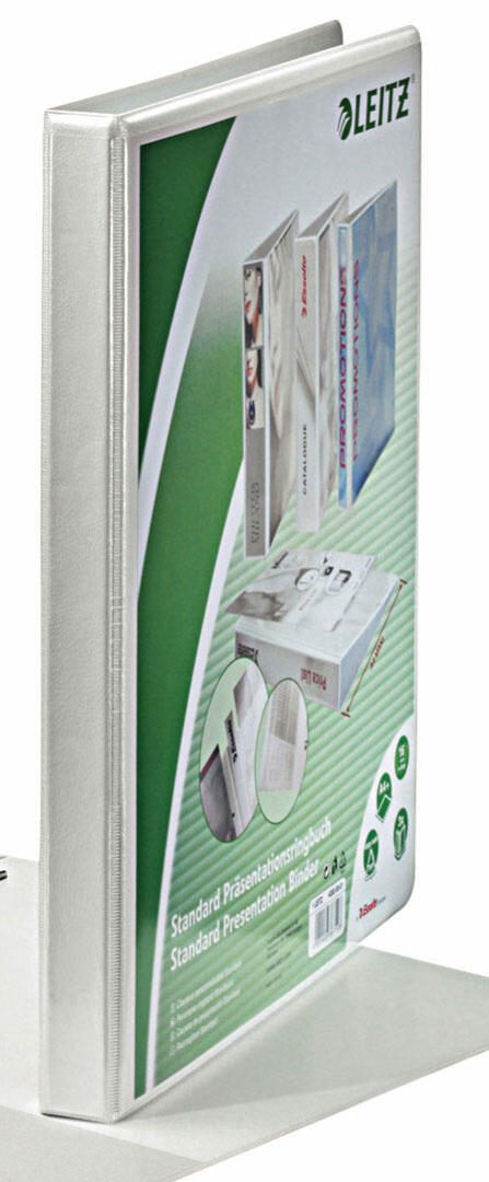 LEITZ Präsentationsringbücher 2-Ringe DIN A4 2.9 cm weiß
