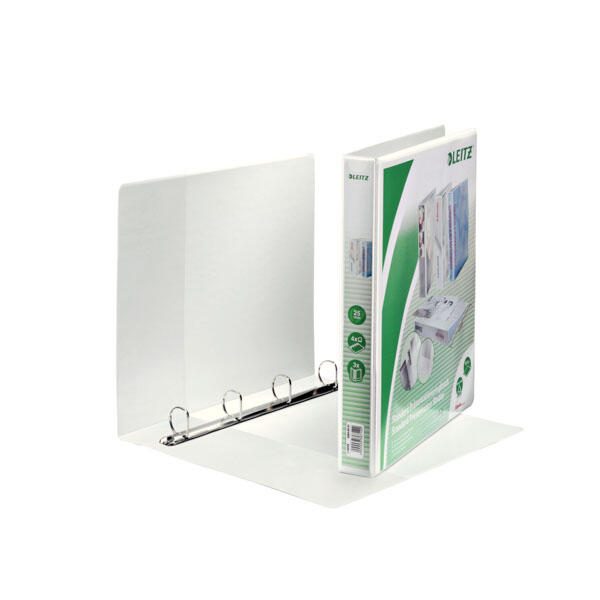 LEITZ Präsentationsringbücher 4-Ringe DIN A4 3.7 cm weiß