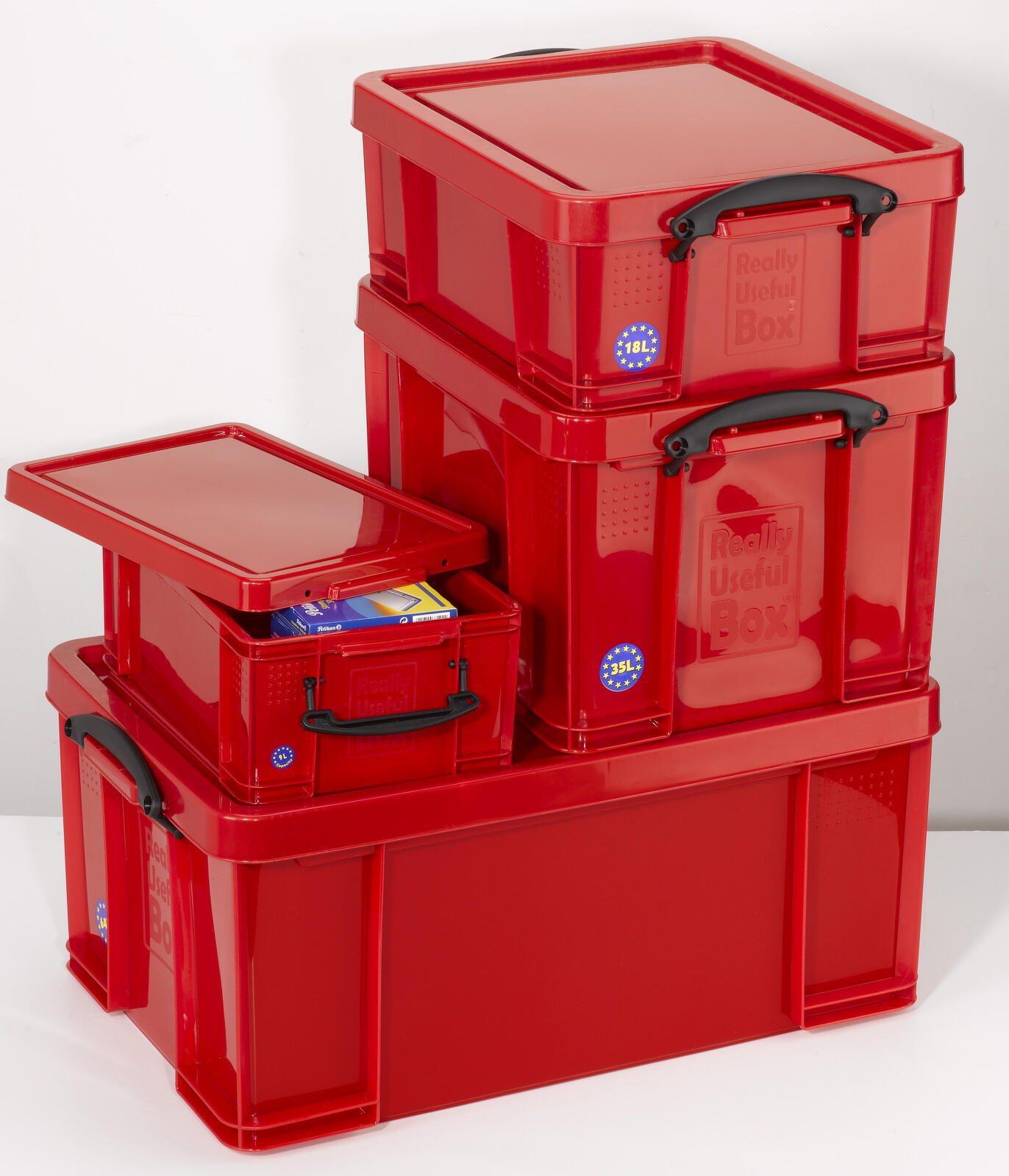 Really Useful Box Aufbewahrungsbox 9,0 l - 39,5 x 25,5 x 15,5 cm rot