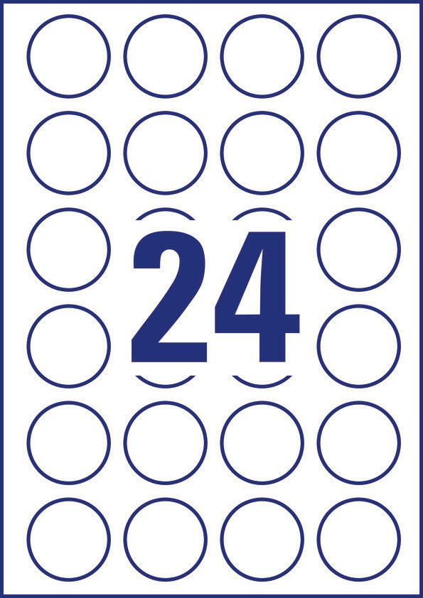 AVERY Zweckform Etiketten L3415-100 weiß 40,0  x 40,0 mm