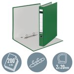 LEITZ Ringbuch 2-Ringe DIN A4 3.5 cm grün