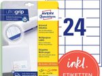 AVERY Zweckform Etiketten 6172 weiß 64,6 x 33,8 mm
