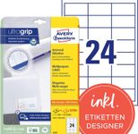AVERY Zweckform Etiketten 6172 weiß 64,6 x 33,8 mm
