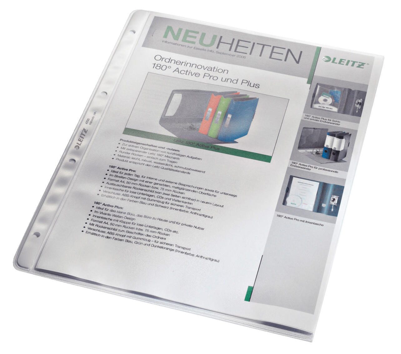 LEITZ Prospekthüllen DIN A4 0.13 mm transparent