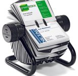 DURABLE Visitenkarten-Rollkartei schwarz, für Visitenkarten bis Größe 95 x 60 mm