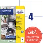 AVERY Zweckform Etiketten 6124 weiß 105,0 x 148,0 mm