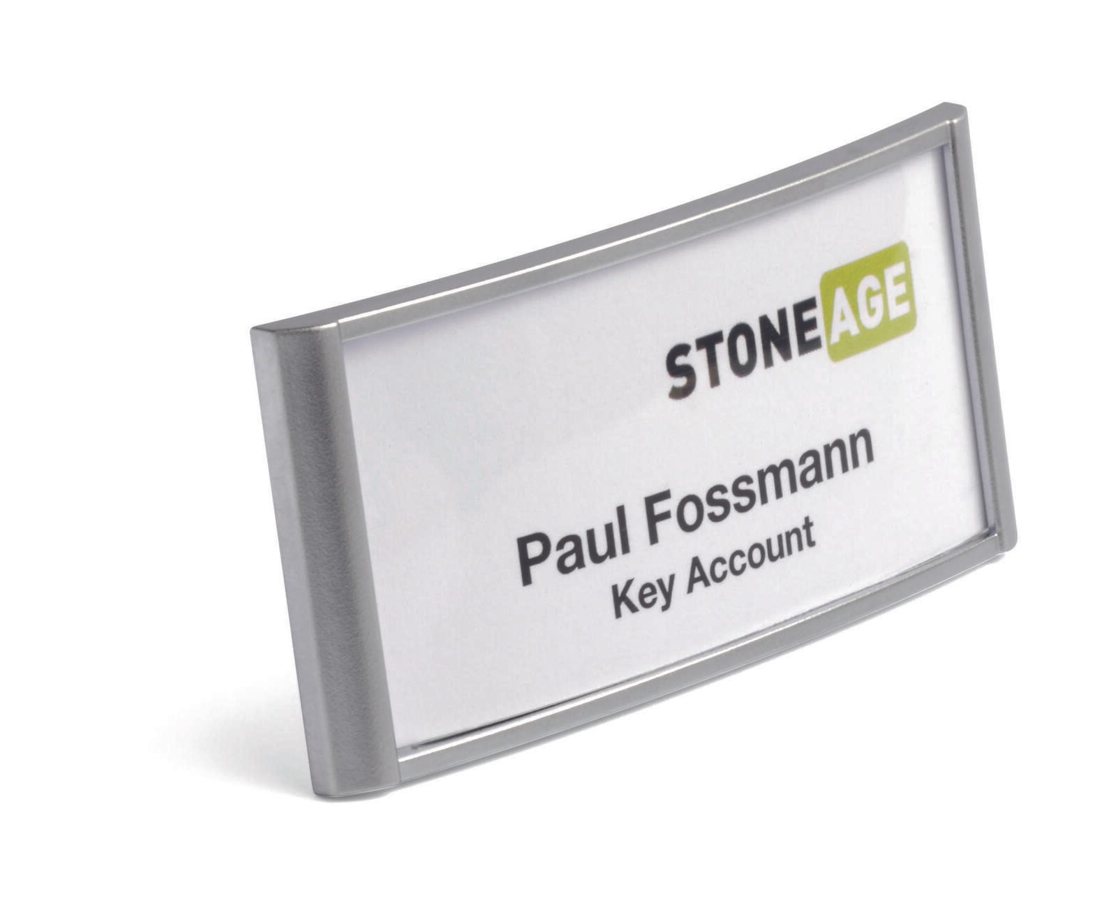 DURABLE Badge Classic Namensschilder silber 6.5 cm x 3 cm