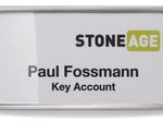 DURABLE Badge Classic Namensschilder silber 7.4 cm x 3.4 cm