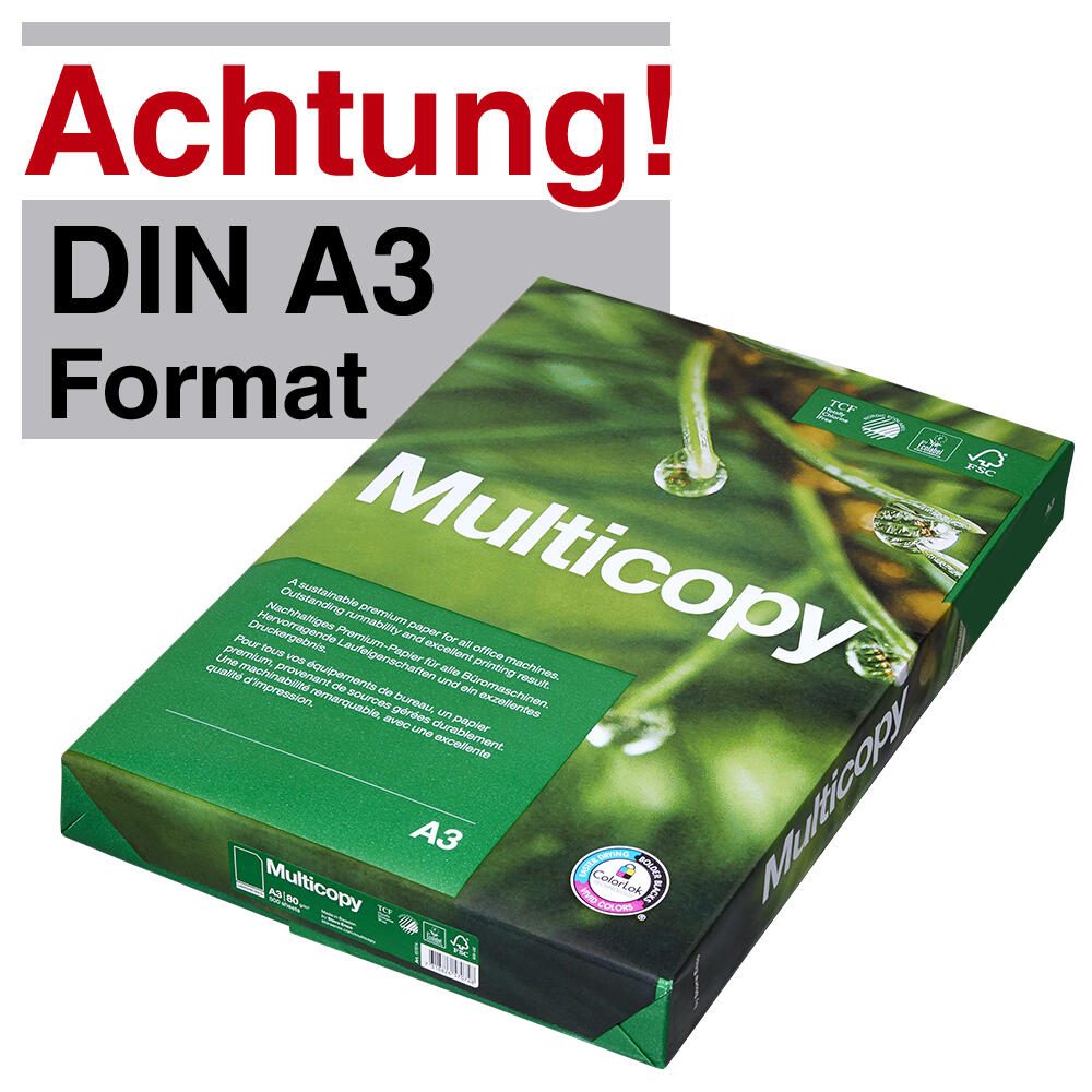Multicopy ORIGINAL Kopierpapier DIN A3 80 g/m²