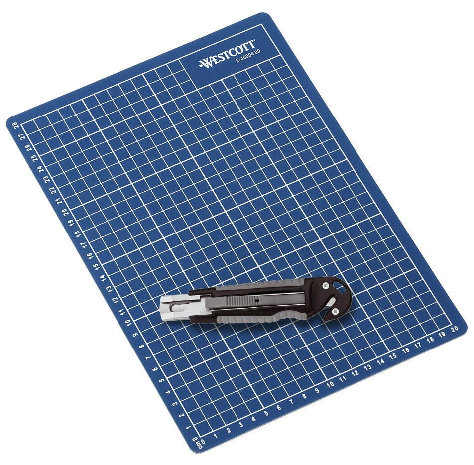 WESTCOTT Schneidematte 22,0 x 30,0 cm blau