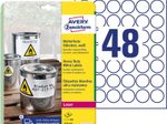 AVERY Zweckform wetterfeste Folienetiketten 30,0 x 30,0 mm